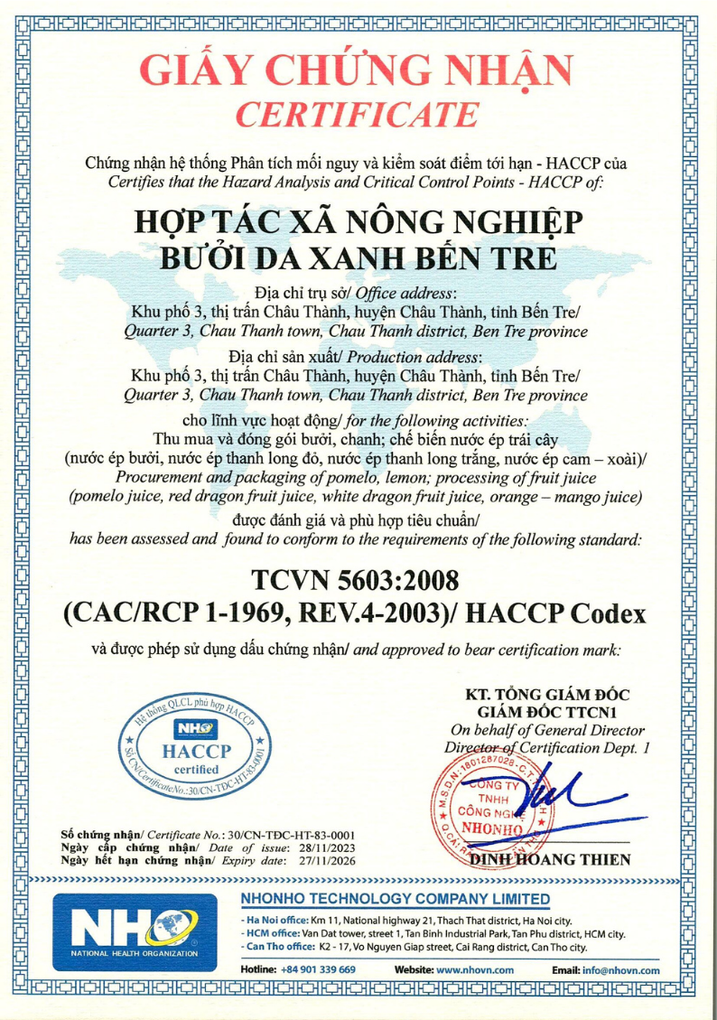 Hệ Thống Chế Biến Đạt Chuẩn HACCP