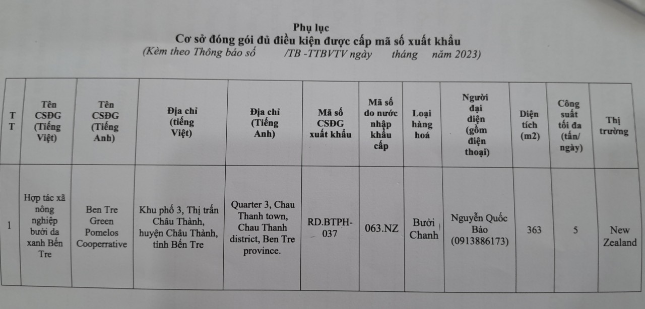 NHÀ XƯỞNG SƠ CHẾ ĐẠT TIÊU CHUẨN NEW ZEALAND 